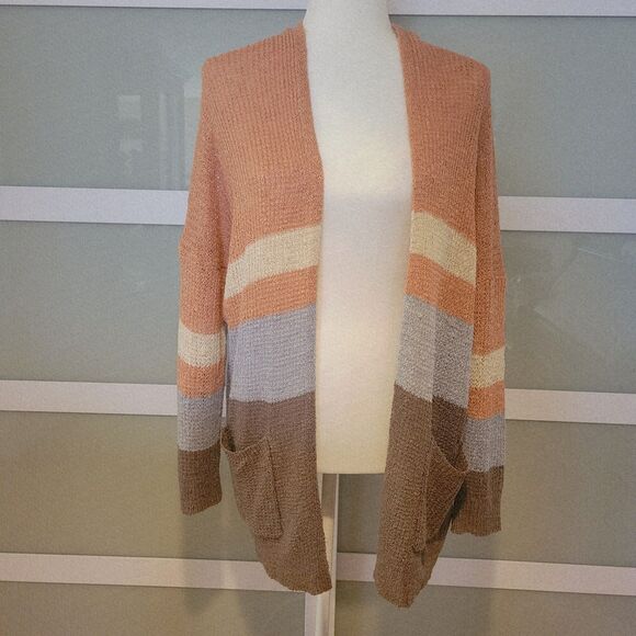 Beceel Cardigan Open Front 4Color Straps With Pockets Women Size S - Picture 5 of 7